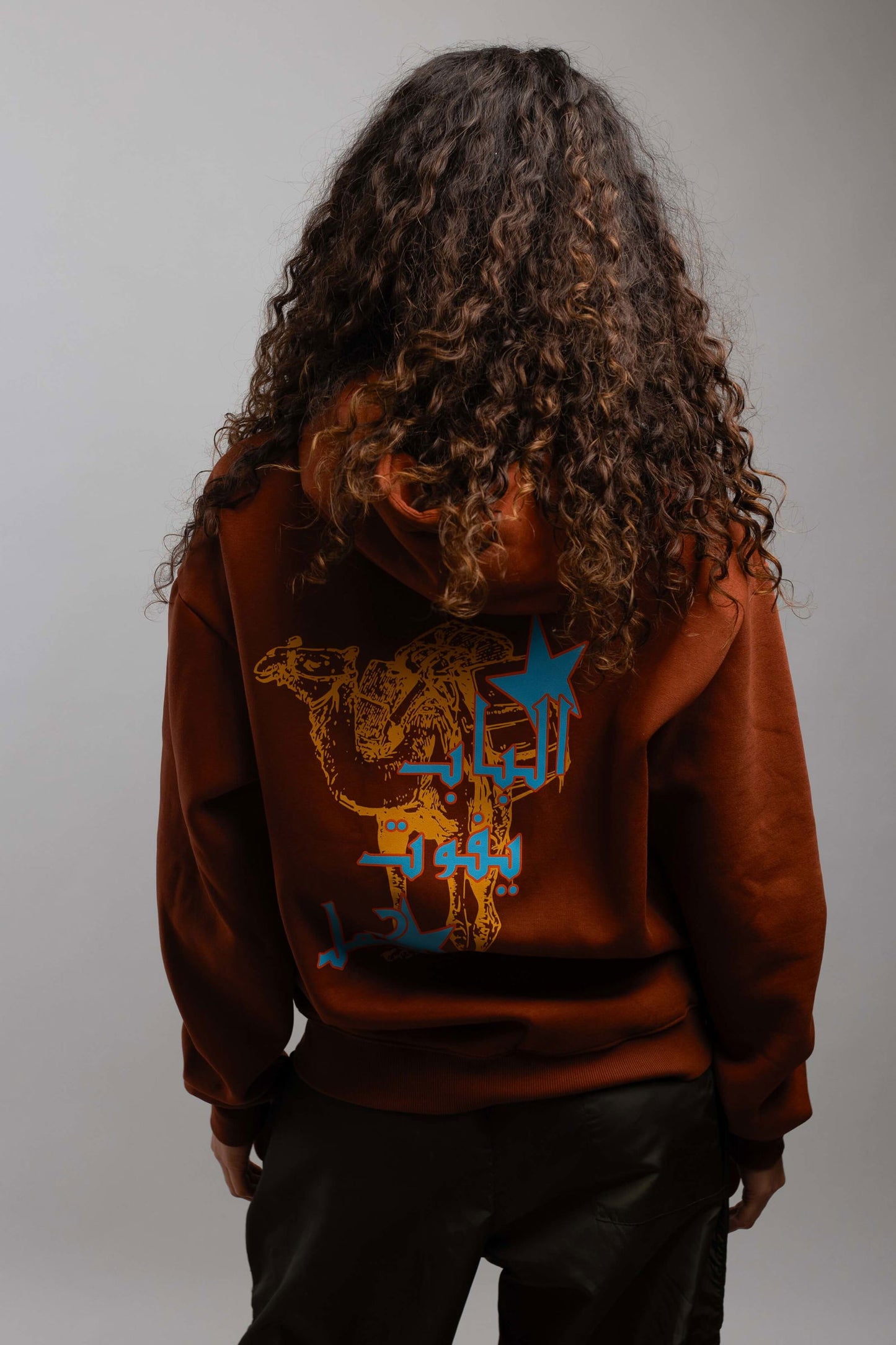 Camel Print Hoodie-Brown - REDDOT