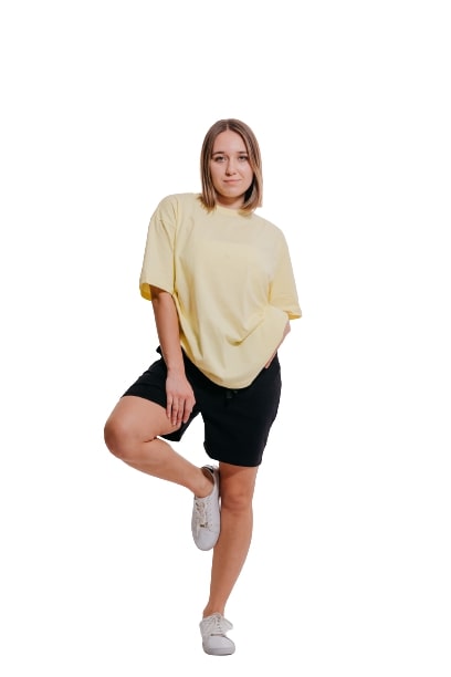 Colorful Comfy oversized Tee-Yellow limi - REDDOT