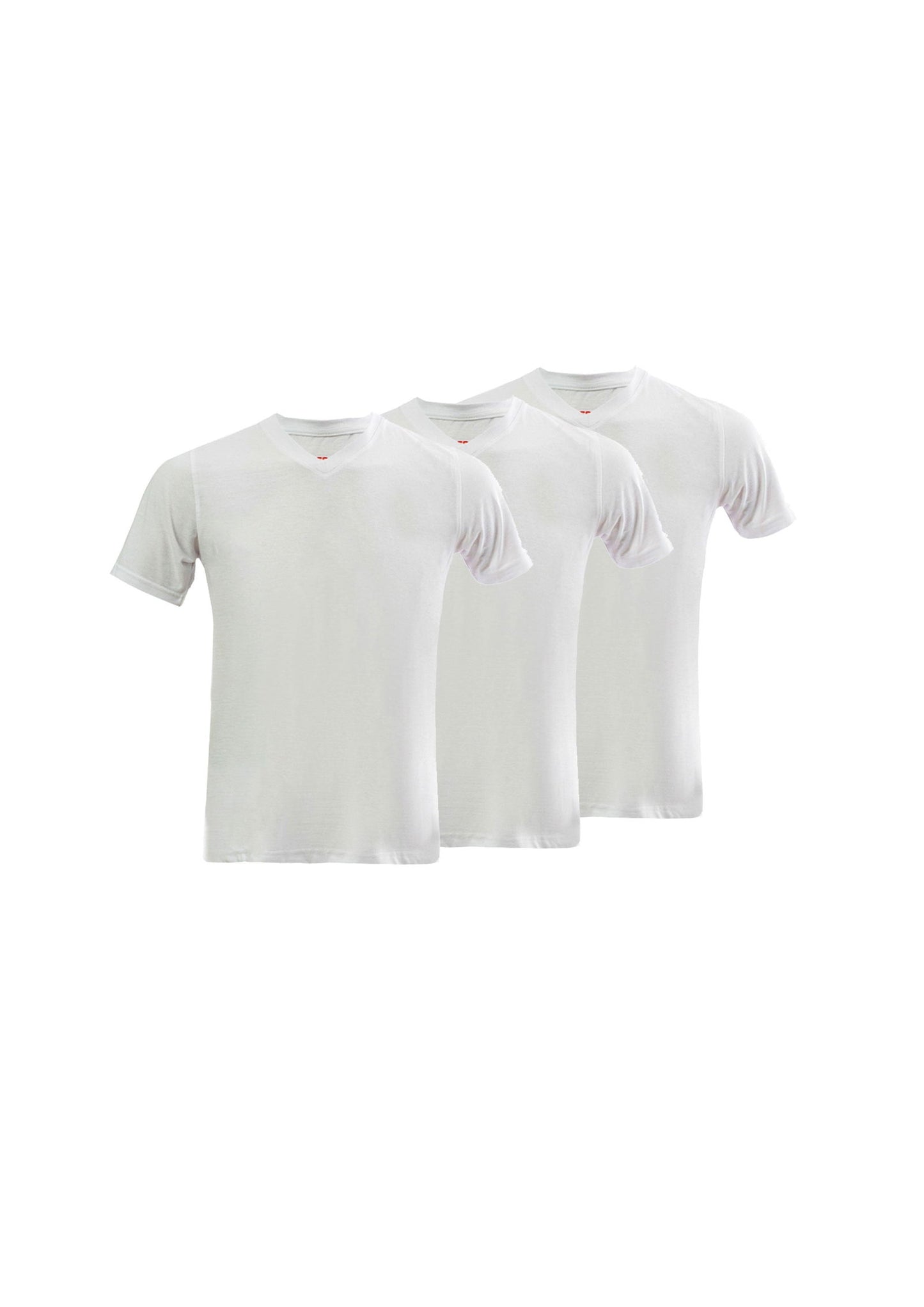 Economic Pack of V Tees-White - REDDOT