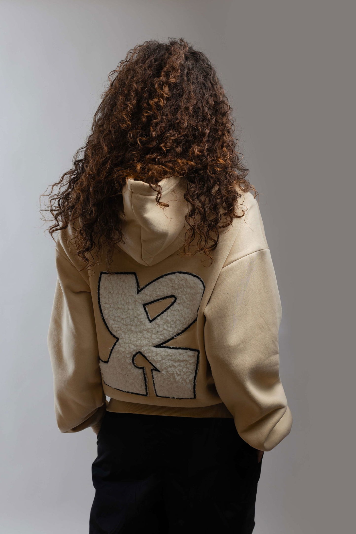 Red Dot Logo Hoodie-Beige - REDDOT