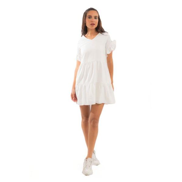 Basic Dress-White - REDDOT