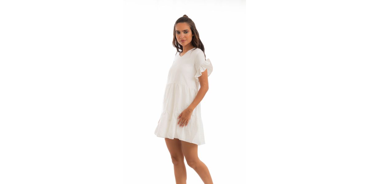 Basic Dress-White - REDDOT