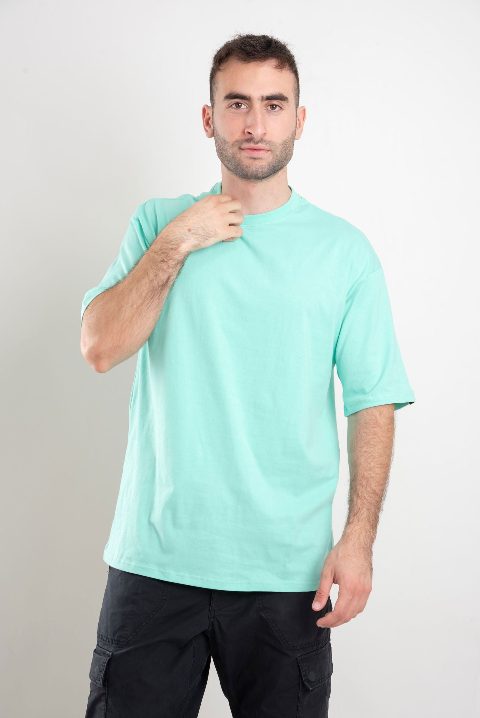 Basic Oversized Tee Labeled-Mint - REDDOT