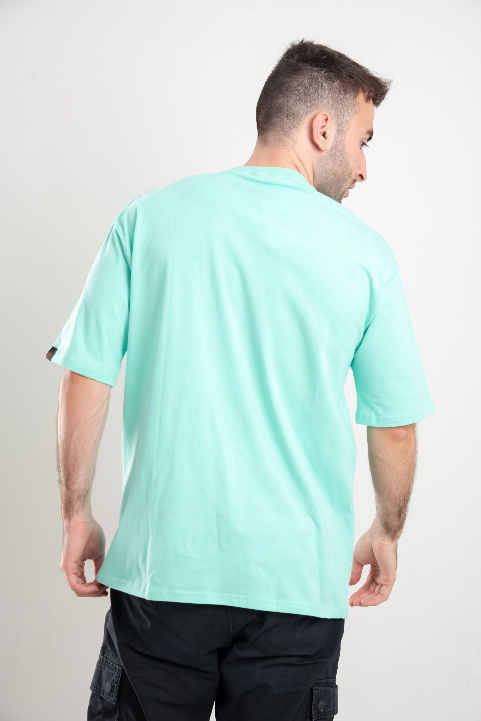 Basic Oversized Tee Labeled-Mint - REDDOT