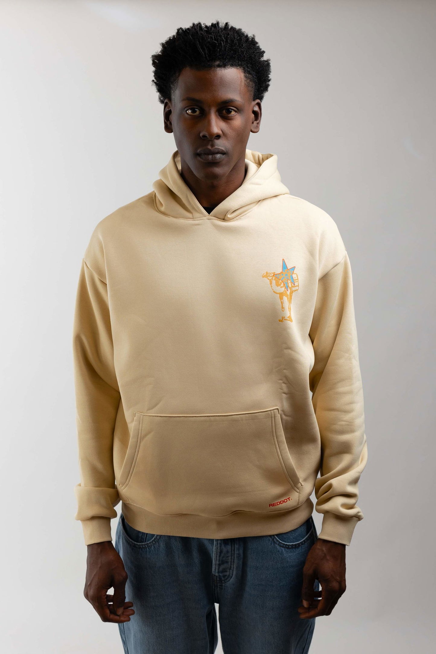 Camel Print Hoodie-Beige - REDDOT