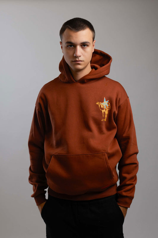 Camel Print Hoodie-Brown - REDDOT