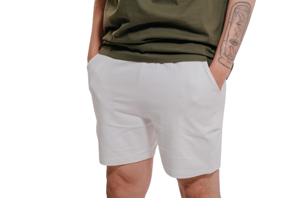Colorful Comfy Sweatshorts-White - REDDOT