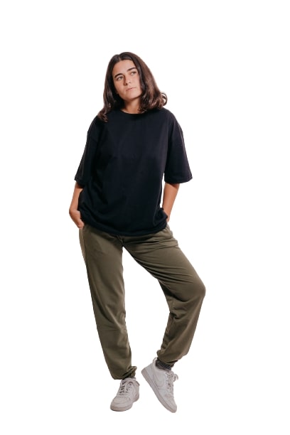 Colorful Comfy oversized Sweatpa-Olive - REDDOT