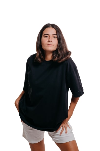 Colorful Comfy oversized Tee-Black - REDDOT