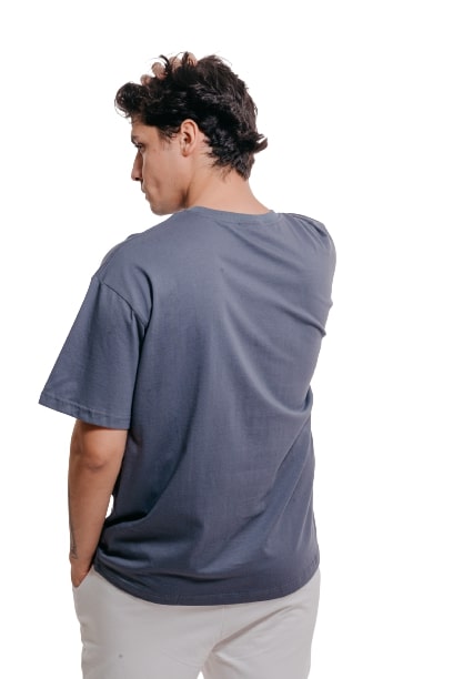Colorful Comfy oversized Tee-Grey - REDDOT