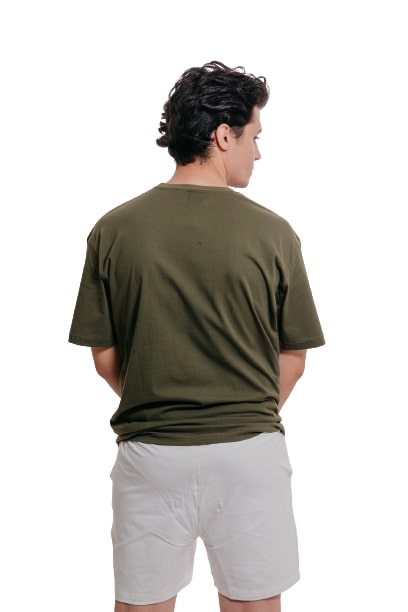 Colorful Comfy oversized Tee-Olive - REDDOT