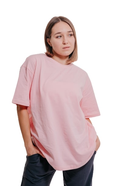 Colorful Comfy oversized Tee-Pink - REDDOT