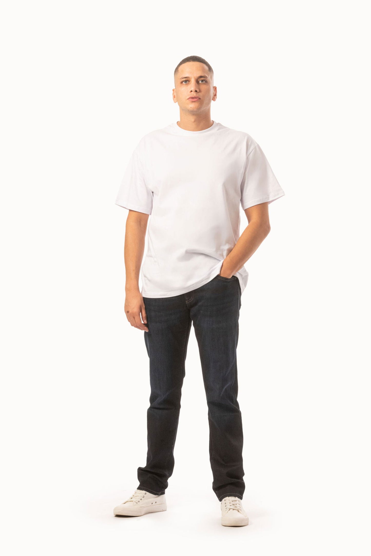 Colorful Comfy oversized Tee-White - REDDOT
