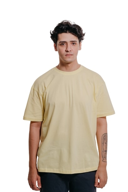Colorful Comfy oversized Tee-Yellow limi - REDDOT