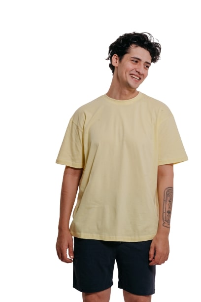Colorful Comfy oversized Tee-Yellow limi - REDDOT