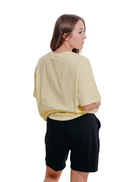 Colorful Comfy oversized Tee-Yellow limi - REDDOT