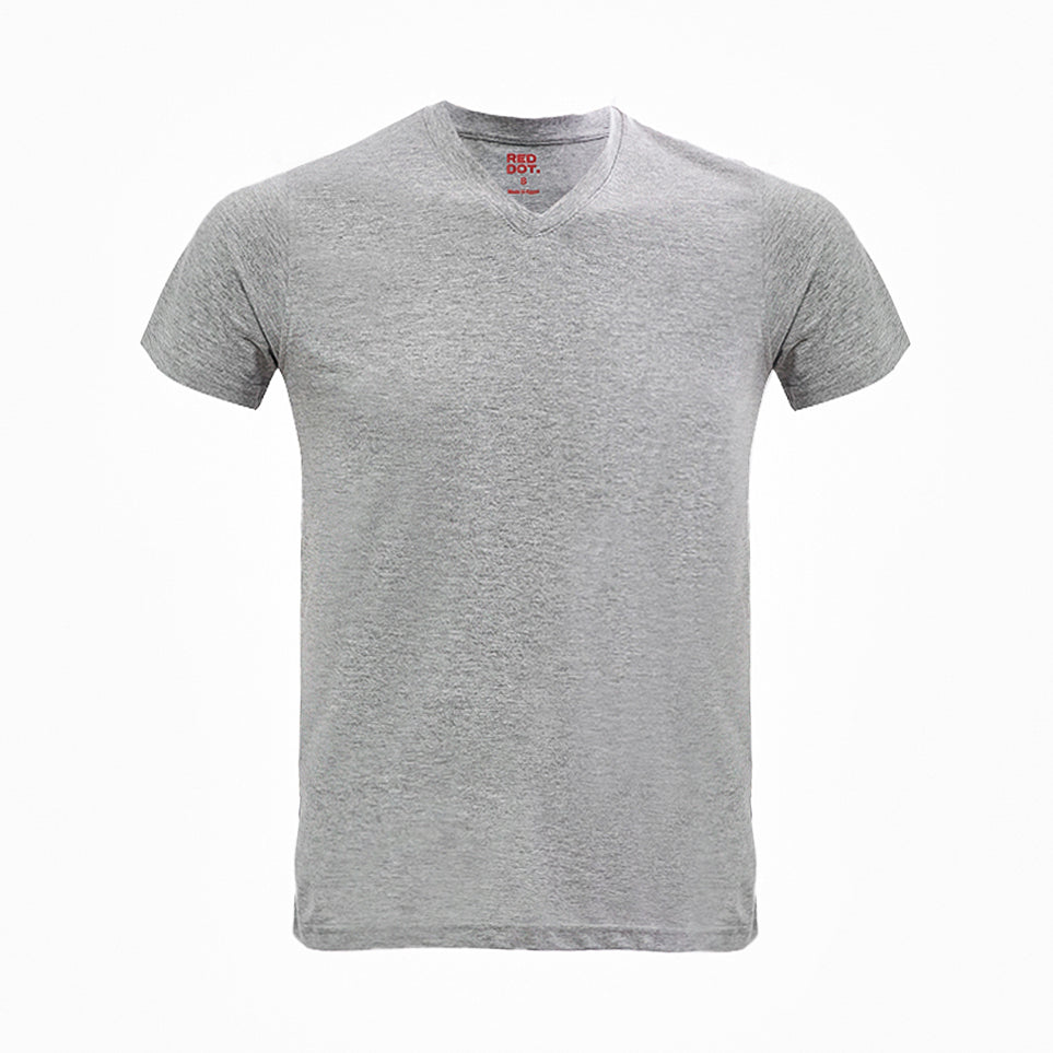 Economic Pack of V Tees-Multi Color ( White - Black - Grey ) - REDDOT