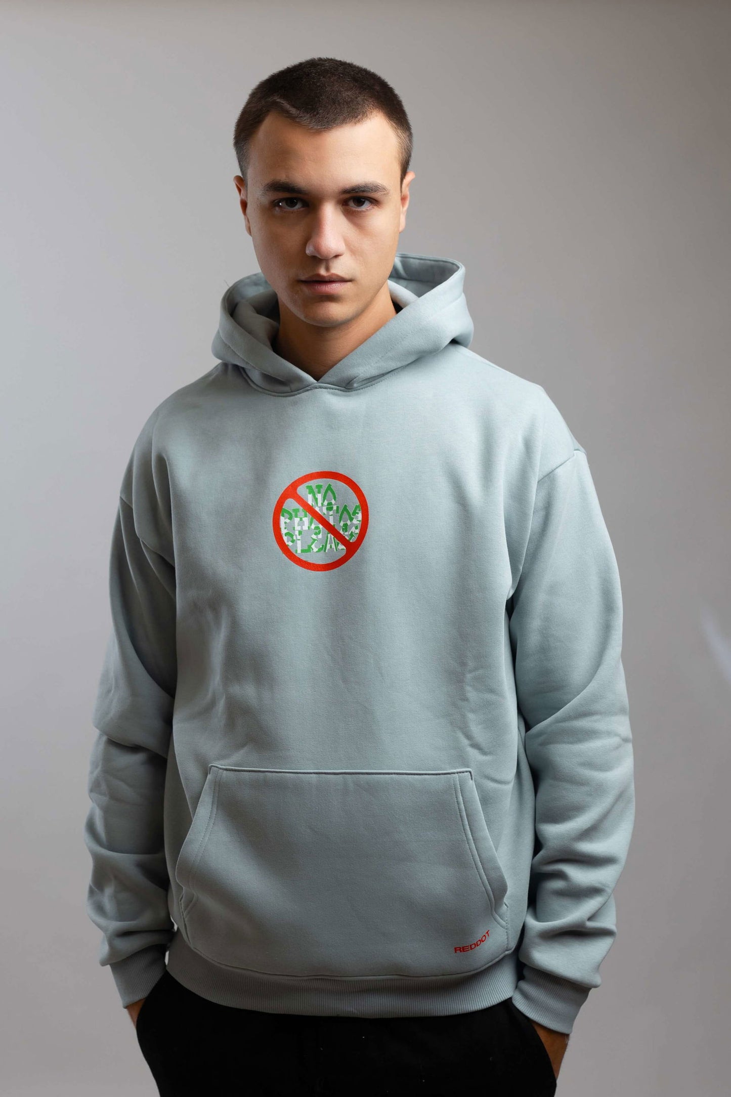 No Photo Please Hoodie-Light Blue - REDDOT