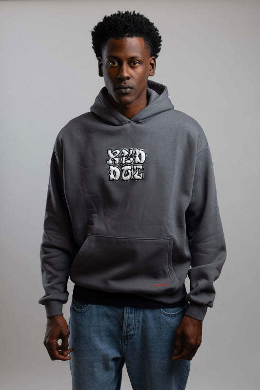 Red Dot Logo Hoodie-Charcoal Grey - REDDOT