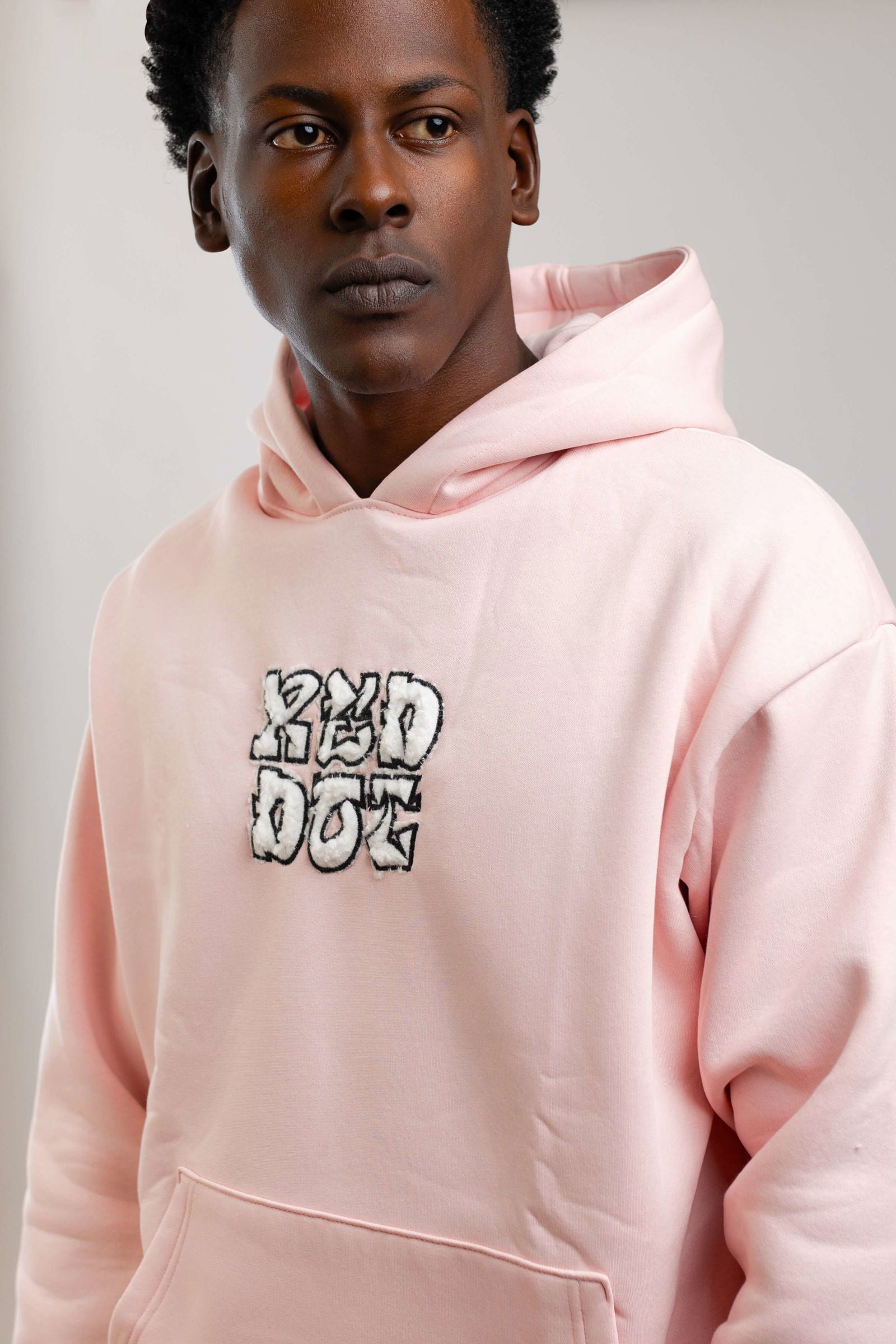 Red Dot Logo Hoodie-Light Pink - REDDOT