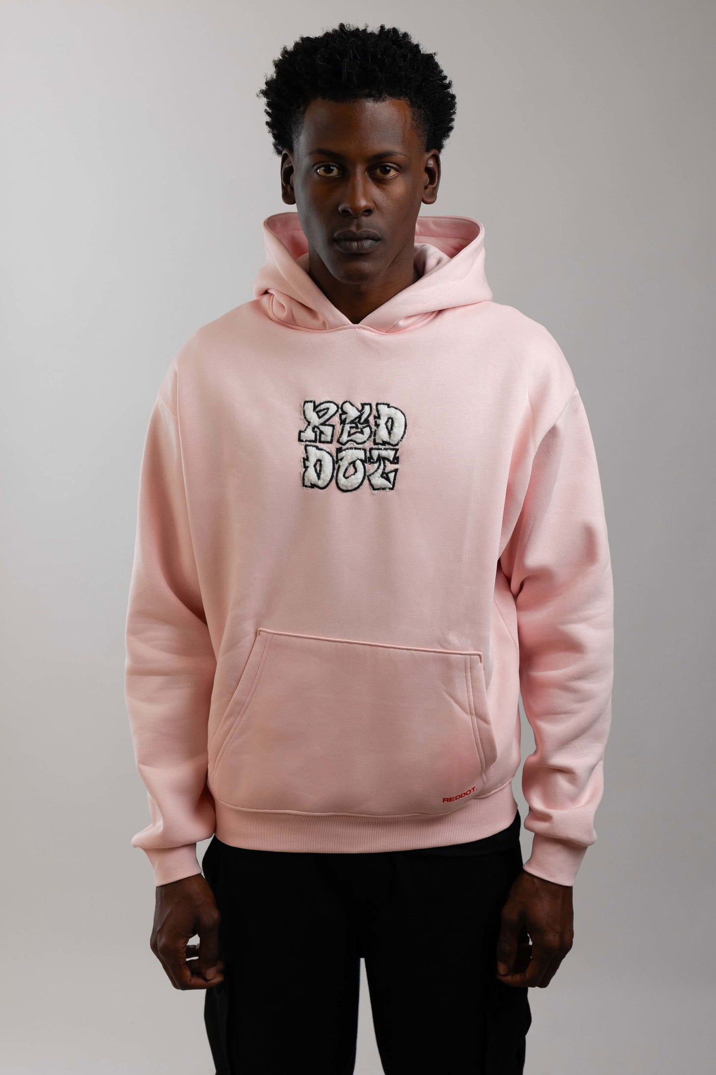 Red Dot Logo Hoodie-Light Pink - REDDOT