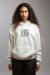 Unisex RedDot Faux-Fur Logo Patch Relaxed Hoodie in White