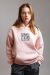 Unisex RedDot Faux-Fur Logo Patch Relaxed Hoodie in Light Pink