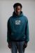 Unisex RedDot Faux-Fur Logo Patch Relaxed Hoodie in Teal